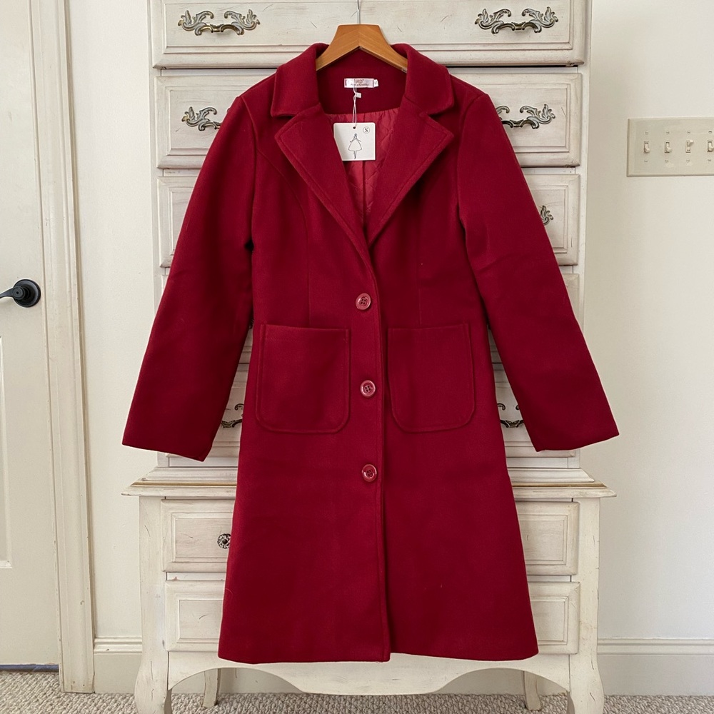 Red Pocketed Coat